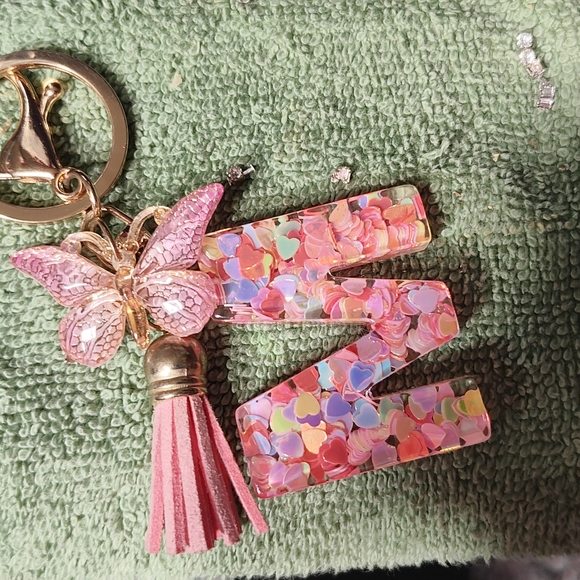 Accessories - Pink Butterfly Keychain with Tassel